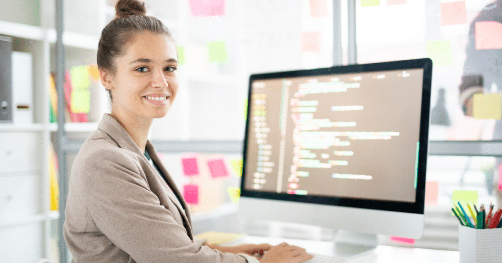 woman coding - Women on Business