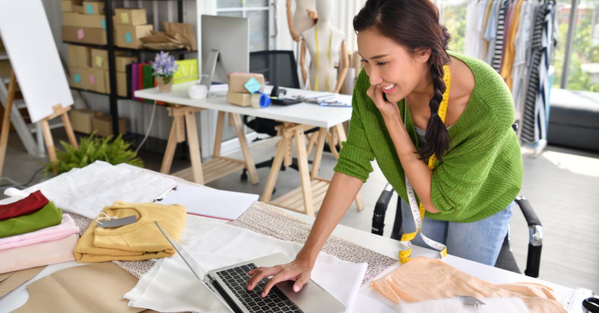 woman entrepreneur working